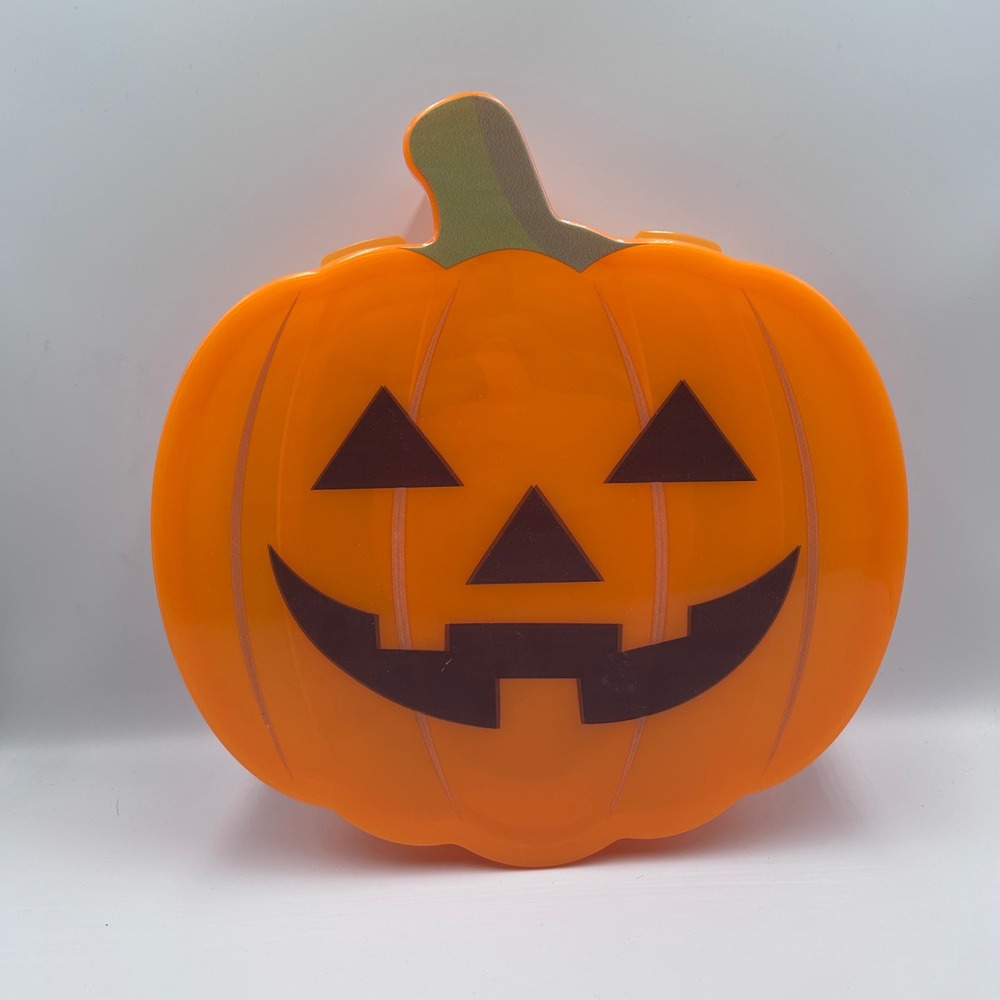 Cook With Color Halloween Pumpkin Snack Box Jack-o-lantern 5 Compartment Tray